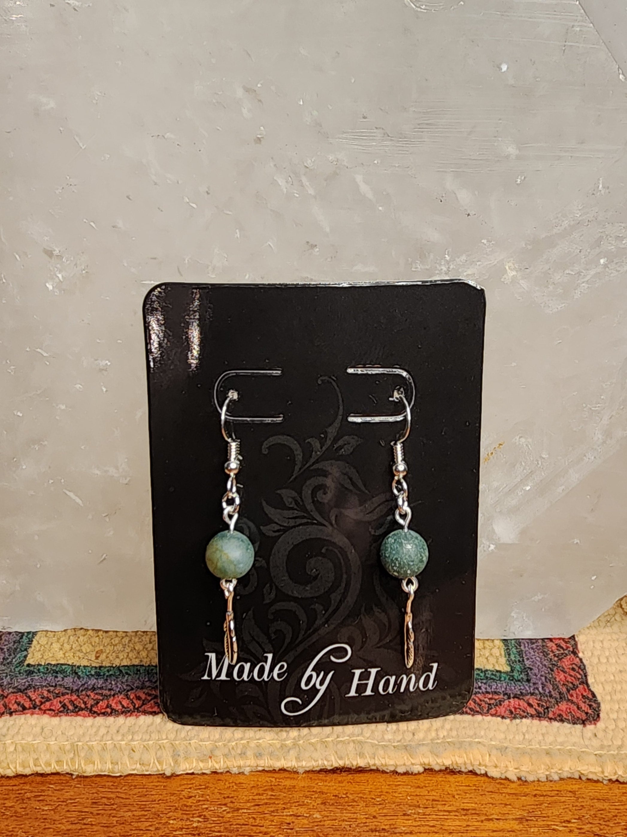 Earrings Green Jasper 1 Mountain Rose Trading